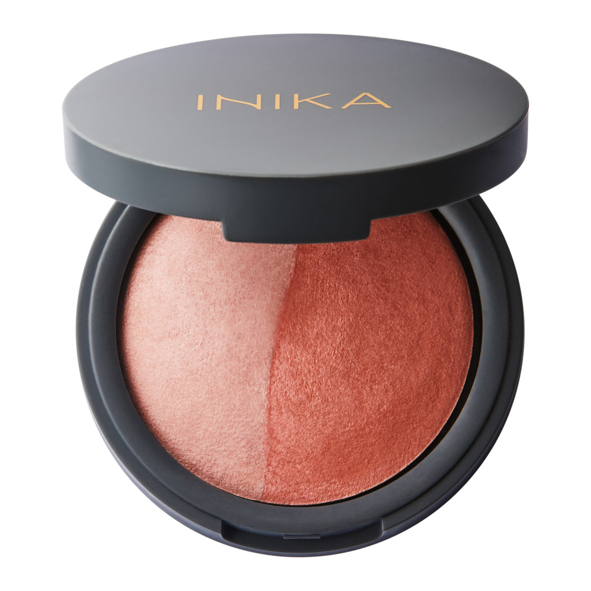 Organic Mineral Baked Blush Duo - Burnt Peach