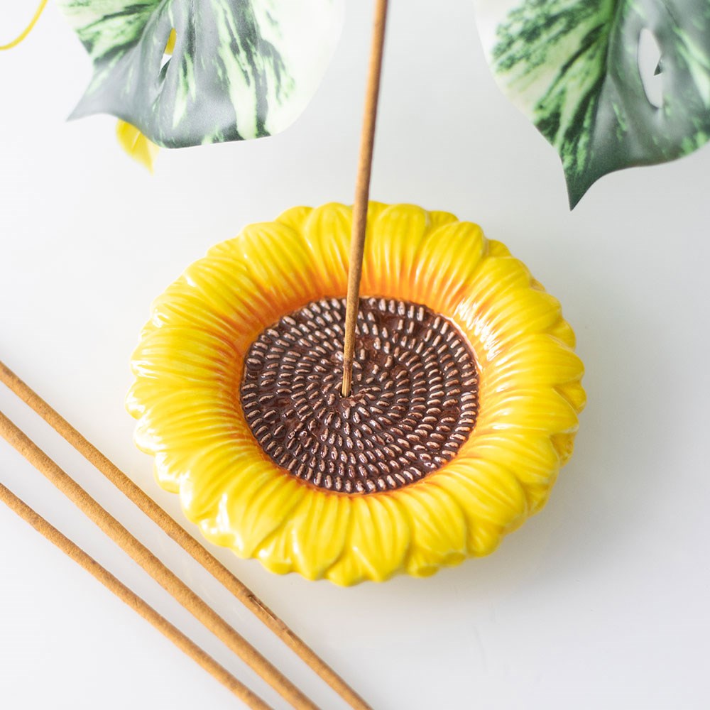 Sunflower incense holder